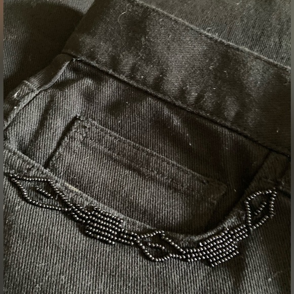 Ralph Lauren Ladies’ Black Beaded Jeans Size 6 - Picture 4 of 5